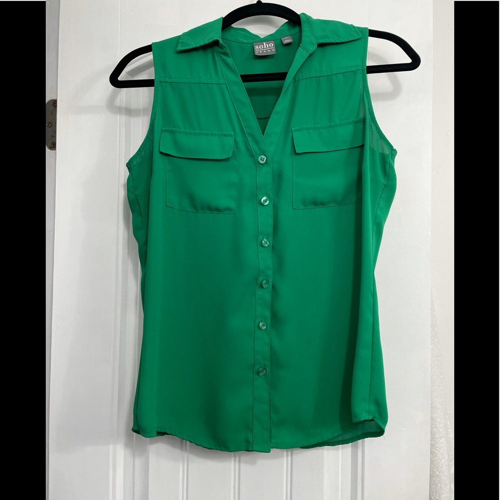 NY&Co Button Up V-Neck Blouse